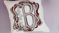 personalized maroon gingham initial pillow teen girl gifts trendy bedroom colors, name throw pillow cute pillows for girls, best gifts for