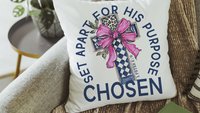 Chosen for his purpose religious kitchen towels Christian throw pillow for living room, Easter hostess gift for sister, Colossians 3:12