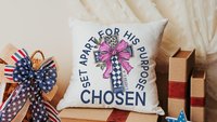Chosen for his purpose religious kitchen towels Christian throw pillow for living room, Easter hostess gift for sister, Colossians 3:12