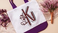 personalized initial tote bag with name, cheer team gifts beach bag for girls trip, carolina blue game day tote bag for school, best gifts