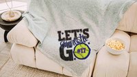 personalized team number softball blanket for girl with name on it, 2026 high school graduation gifts for her, 2026 senior gifts softball