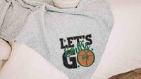 personalized team number basketball blanket with name, 2026 high school graduation gifts for girls, 2026 senior night basketball gifts for