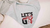 personalized lets go cheer blanket for girls with name, 2026 high school graduation gifts for teammates, 2026 senior night cheer gifts for