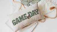 Game day girly football throw pillow for bed cute football gifts for girls, football coquette room decor for teens, football mom