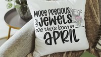 more precious than jewels Christian throw pillows for women, April gifts for daughter, Proverbs 3:15 hand towel, April birthday gift for her