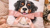 Bernese mama Berner throw pillows for couch, Bernese mountain dog gifts for women, Christmas gifts for dog lovers, dog mom decorative pillow