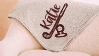 personalized golf blanket woman golfer graduate gift, carolina blue golf decor high school golf girls name throw blanket, college golf gifts