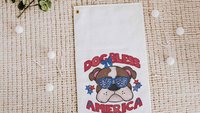 Dog bless America patriotic towels with grommet, Bernese Mountain Dog gifts for for step dad, golf gift for men, golf bag accessories golfer