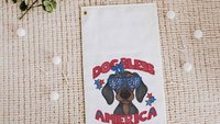 Dog bless America patriotic towels with grommet, Bernese Mountain Dog gifts for for step dad, golf gift for men, golf bag accessories golfer