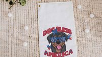 Dog bless America patriotic towels with grommet, Bernese Mountain Dog gifts for for step dad, golf gift for men, golf bag accessories golfer