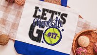 personalized softball tote bags for high school, school spirit tote bag with name, softball wristlet for girls, softball gifts for player