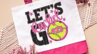 personalized softball tote bags for high school, school spirit tote bag with name, softball wristlet for girls, softball gifts for player