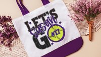 personalized softball tote bags for high school, school spirit tote bag with name, softball wristlet for girls, softball gifts for player