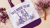 talk birdie to me golf tote bag for cart, golf Mothers Day gift for golfers, golf mom era golf wristlet for women, funny golf gifts for her