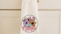 personalized love grows here Abuela pillow cover 18 x 18, Abuela gifts Mothers day gift from grandchildren, Abuela kitchen towels, floral