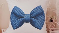blue bow tie decorative pillows for boys, trendy nursery decor boy mom gift, toddler boy room decor, here comes the son baby shower gifts