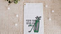 for the love of golf towel with grommet, golf mom Christmas gifts for golfers, golf bag accessories for women, golf coquette golf gifts