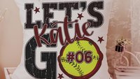 personalized lets go softball pillow for daughter going to college, high school graduation gifts for girls, 2026 softball senior night gifts
