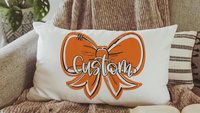 personalized carolina blue coquette name lumbar pillow 12x20, 2026 senior night gifts for teenage girls, custom Mothers day gifts for mom