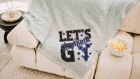 personalized lets go cheer blanket for girls with name, 2026 high school graduation gifts for teammates, 2026 senior night cheer gifts for