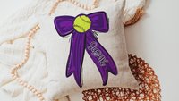 Personalized carolina blue softball name throw pillow cover 18x18, 2026 senior night softball gifts for teenage girls, softball Mothers day