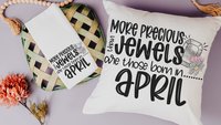 more precious than jewels Christian throw pillows for women, April gifts for daughter, Proverbs 3:15 hand towel, April birthday gift for her