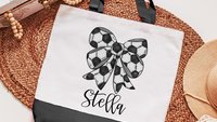 personalized soccer tote bag with name, 2026 high school graduation gifts for girls, 2026 senior night soccer gifts for teen girls, end of