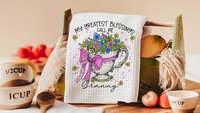 personalized my greatest blessings call me Mamaw pillows for bed, Mamaw gifts from grandchildren, floral kitchen towels, Mamaw to be gifts