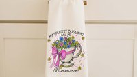 personalized my greatest blessings call me Mamaw pillows for bed, Mamaw gifts from grandchildren, floral kitchen towels, Mamaw to be gifts