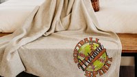 Personalized softball spirit name blanket 50 x 60, softball Mothers day gift for mother in law, carolina blue name throw blanket for sofa