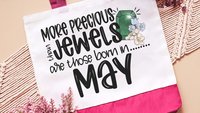 more precious than jewels Christian tote bag for women, Proverbs 3:15 wristlet bag, April gifts for daughter, April birthday gift for her