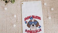 Dog bless America patriotic towels with grommet, Bernese Mountain Dog gifts for for step dad, golf gift for men, golf bag accessories golfer