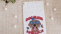 Dog bless America patriotic towels with grommet, Bernese Mountain Dog gifts for for step dad, golf gift for men, golf bag accessories golfer