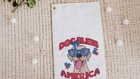 Dog bless America patriotic towels with grommet, Bernese Mountain Dog gifts for for step dad, golf gift for men, golf bag accessories golfer