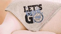 personalized team number volleyball blanket for girls with name, 2026 high school graduation gifts for her, 2026 volleyball senior gifts