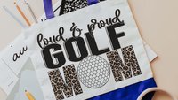 loud and proud leopard print golf tote bag for cart, golf mom gifts, golf Mothers day gift for golfers, golfing wife tote bag for women