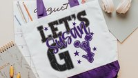 personalized cheerleading tote bag for girls, cheer wristlet with name, high school graduation gifts for daughter, 2026 cheer senior gifts
