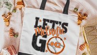 Personalized baseball tote bag for women, lady baseball gift wristlet with zipper, baseball gifts for her, lady baseball tournament