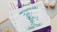 19th hole social club golf tote bag for cart, golf Mothers Day gift for golfers, golf mom era golf wristlet for women, sassy golf gifts for