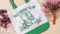 talk birdie to me golf tote bag for cart, golf Mothers Day gift for golfers, golf mom era golf wristlet for women, funny golf gifts for her