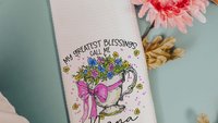 personalized my greatest blessings call me Nana throw pillows for couch, Nana gifts for Mothers day gift for Mimi, floral kitchen towels