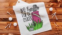 life is full of important choices golf towel with grommet, funny golf bag towel for women, cute golf gifts for her, ball towel, lady golfer