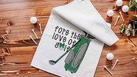 for the love of golf towel with grommet, golf mom Mothers Day gifts for golfers, golf bag accessories for women, golf coquette golf gifts