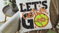 personalized lets go softball pillow for daughter going to college, high school graduation gifts for girls, 2026 softball senior night gifts