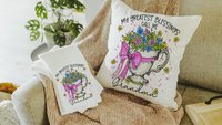 personalized my greatest blessings call me Granny throw pillows cute Granny gifts from grandkids, floral kitchen hand towels, Granny to be