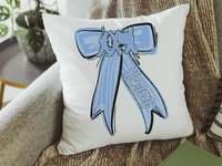 Personalized blue cheer throw pillow