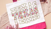 floral Texas tote bag for her, moving to Texas gifts for women, Texas wildflower tote bag for coworker, Texas realtor gifts for real estate