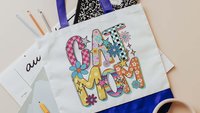 Cat mom rainbow cat tote bag for women, best gifts for cat lovers, cat mom bag, unique cat mom gifts, colorful rainbow cat gift