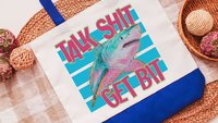 Bite me funny tote bag 