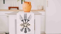 Cluster fork funny table runner 